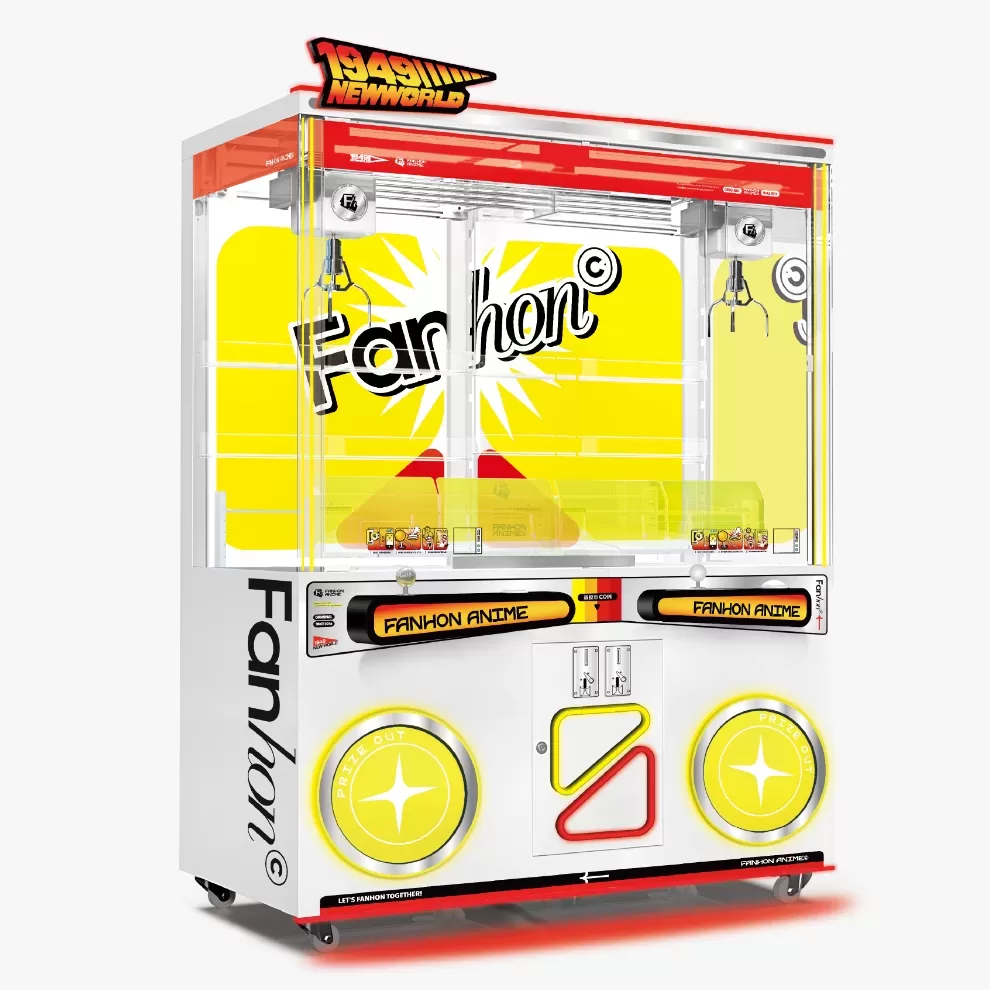 Transparent Colorful 2-Player Claw Machine Large Capacity Self-Service Arcade Vending Game Claw Blin
