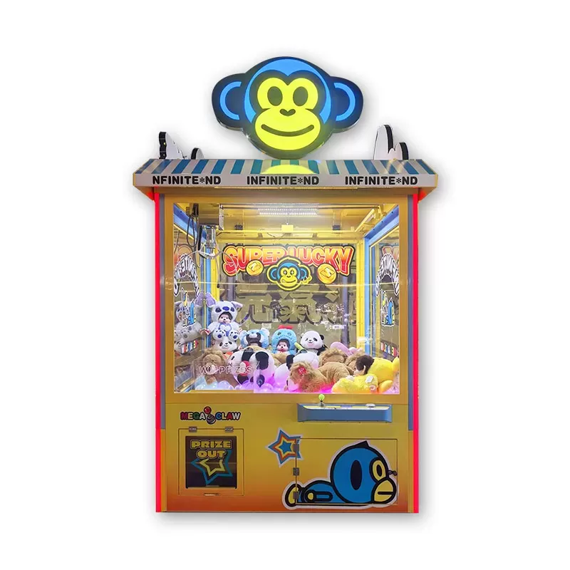 Hot Selling Huge Coin Operated Claw Machine Big Game Crane Metal case Large Plush Toy Prize Grabber for Arcades Amusement Rides