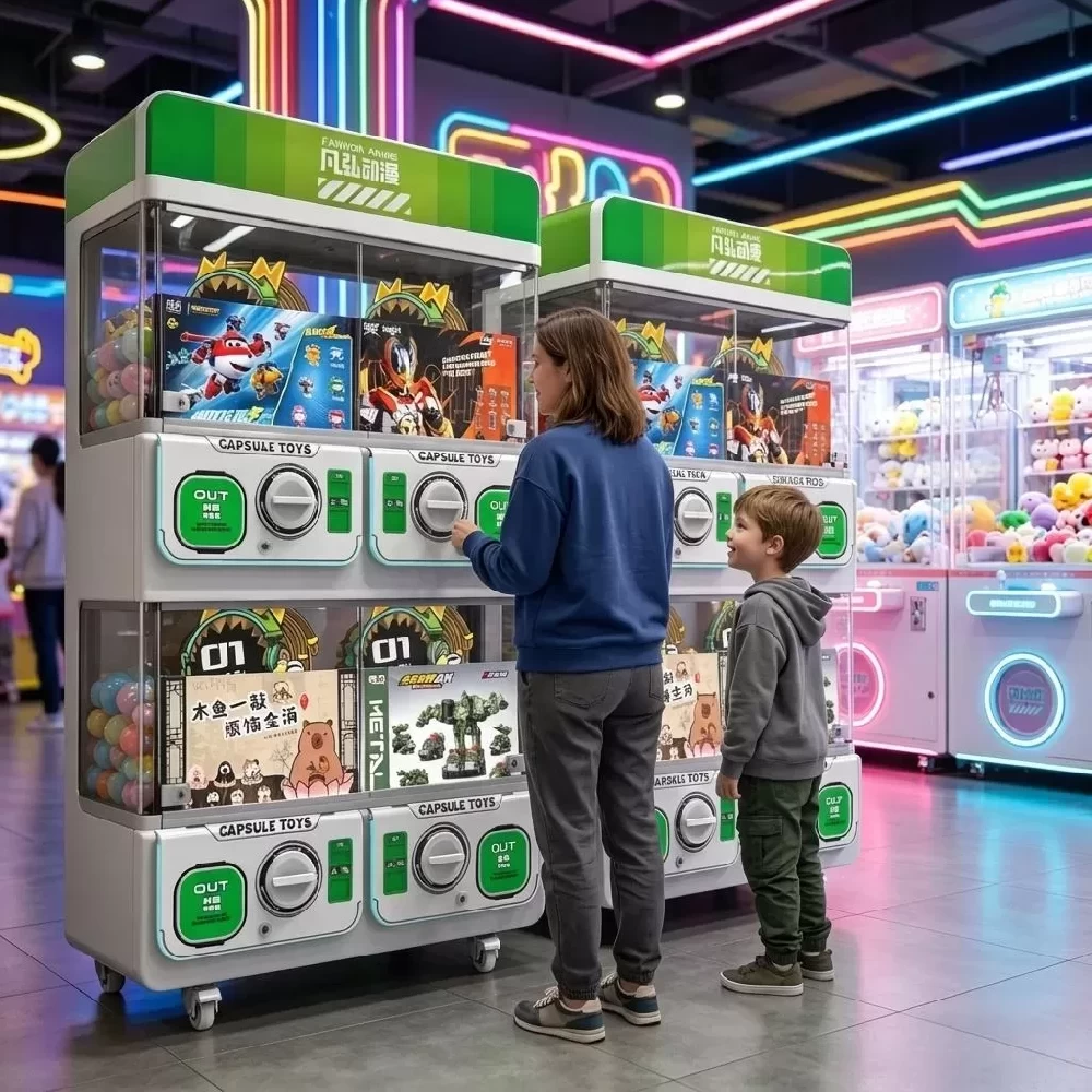 Capsule Toys Vending Machine – 4-Unit Gacha Dispenser with LED